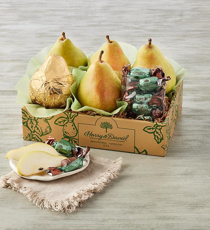 Spring Pears with Chocolate